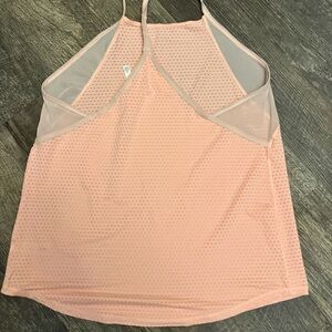 Athleta Peach Mesh Muscle Tee